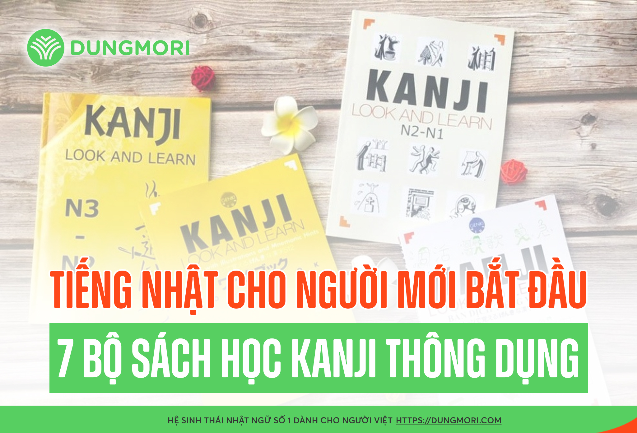 Tiếng Nhật cho người mới bắt đầu: 7 bộ sách học Kanji thông dụng