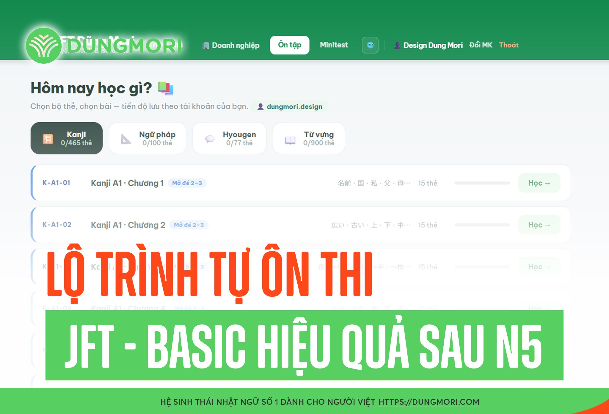 Lộ trình tự ôn thi JFT - Basic hiệu quả sau N5
